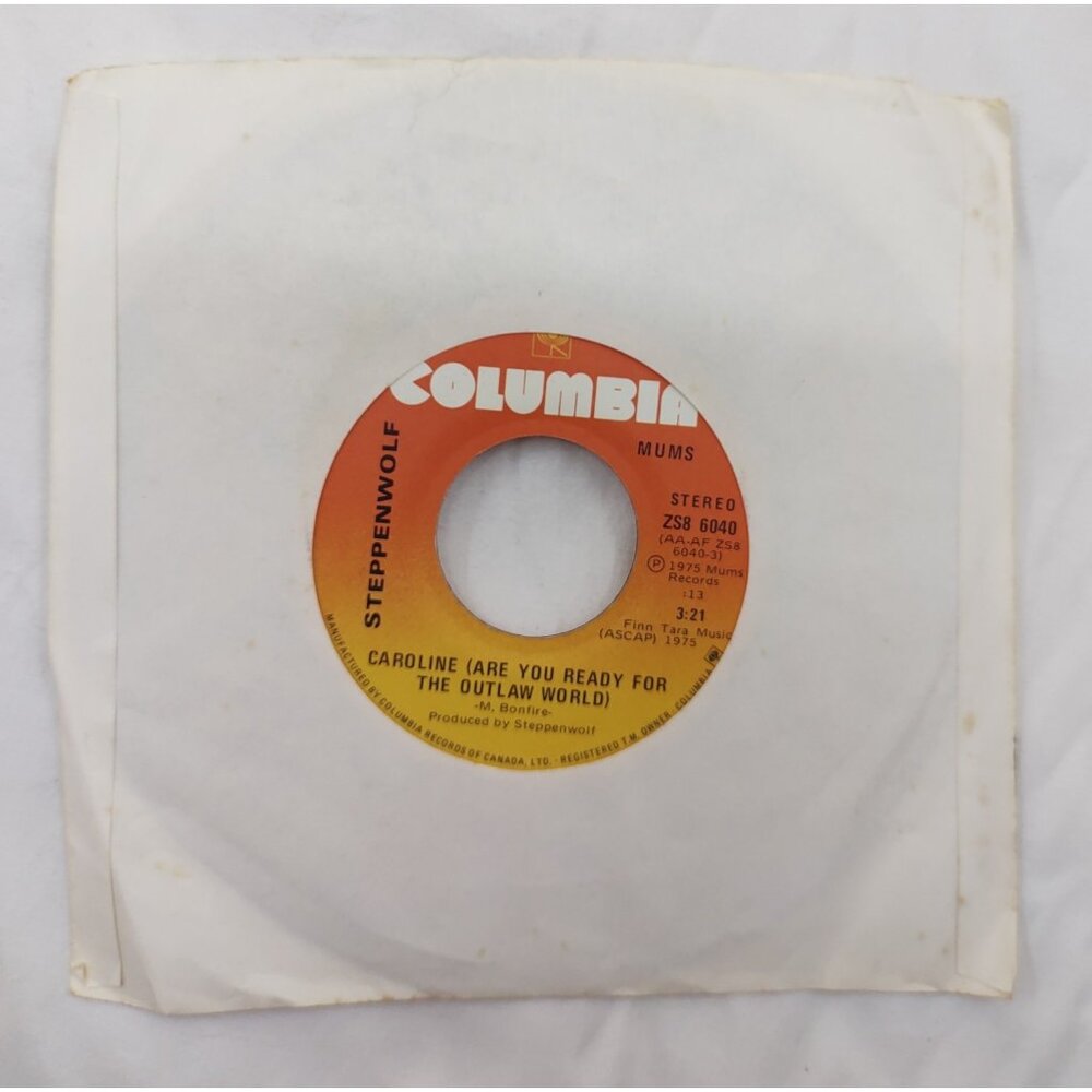 Steppenwolf - Caroline (Are You Ready For The Outlaw World) 7" 45 Mums ZS8 6040